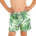thumbnail image 4 of Zpanxa Kids Shorts Polyester Spandex Print Pattern with Drawstring Elastic Waistband Casual Swim Trunks 6-7 Years, 4 of 7