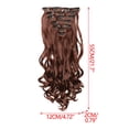 thumbnail image 2 of 22 Inch Clip In Extensions Real Human Hair,Seamless Clip In Hair Extensions Human Hair,Brown, 2 of 4
