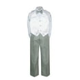 thumbnail image 2 of 4PC Shirt Gray Pants Satin Vest Set Baby Boy Toddler Kid Formal Party Suit Sm-7, 2 of 3