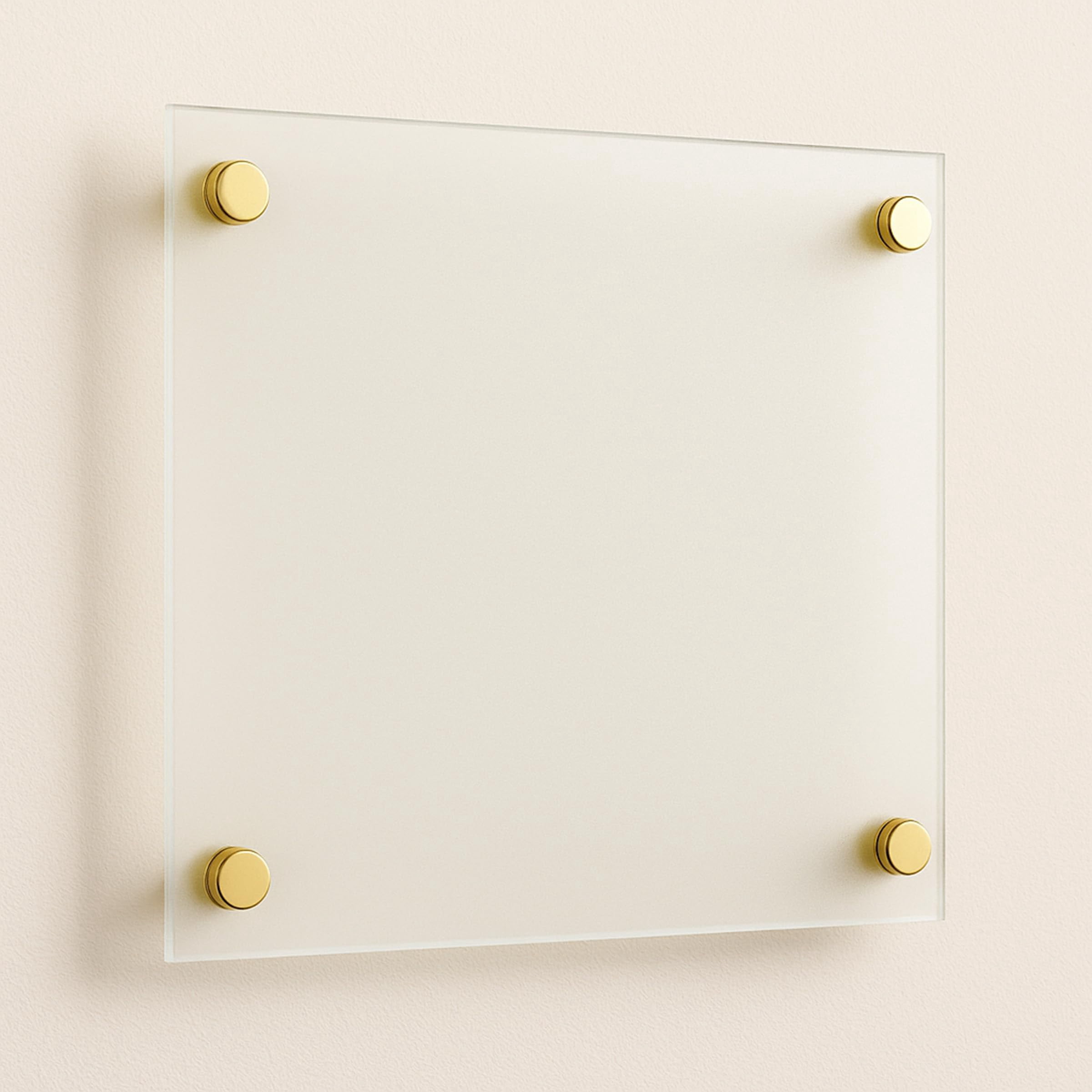 Metro Single Panel Standoffs – Set of 4 with Anchors & Instructions | Elegant Sign & Display Mounts for Interior Architectural Design | Gold, Diameter .98" x Length 1.97"