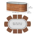 thumbnail image 3 of Outsunny 5 x 2.5 x 2 ft Galvanized Raised Garden Bed, Easy DIY, Brown, 3 of 10