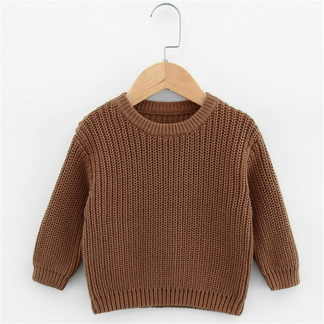 Chandail à Manches Longues pour Enfants, Col Rond, Tricoté, Automne Hiver, Chaud, Chandail, Manteau, Veste, Tenue Musicale pour Filles