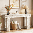 thumbnail image 1 of Fnova 63" Long Console Table, 2-Tier Wooden Narrow Rectangular Sofa Table Behind Couch, Farmhouse Entryway Table for Entrance, Hallway, Living Room, 1 of 12