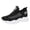 Black, variant on Rokment Womens Athletic Running Trainner Walking Shoes Comfort Breathable Mesh Height Increasing Chunky Slip on Workout Fitness Jogging Sneakers Black Size 6.5