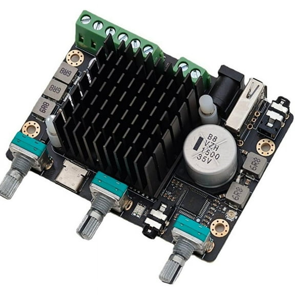 Bluetooth 2.1 Power Amplifier 2x50W 100W Subwoofer Amplifiers Three Channel 31 Segment EQ Amplificador