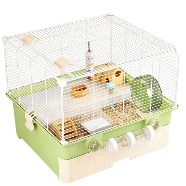 Drawer style hamster cage suitable for small pets transparent