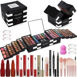 Miss Rose Makeup Kit for Teen Girls, 46 Eyeshadows, 20 Lip Balms