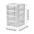 thumbnail image 3 of Wzzjkit Plastic Drawer Storage Desktop Storage Box Transparent Small Drawer Desk Plastic Mini Storage Box Rabbit Stationery Plastic Drawers, 3 of 3