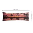 thumbnail image 6 of Summer Beach Palm Trees Pillow Cover - 20x54 Long Body Pillow Case with Zipper, Minimalist Tropical Paradise Design, Skin-Friendly & Machine Washable, 6 of 7