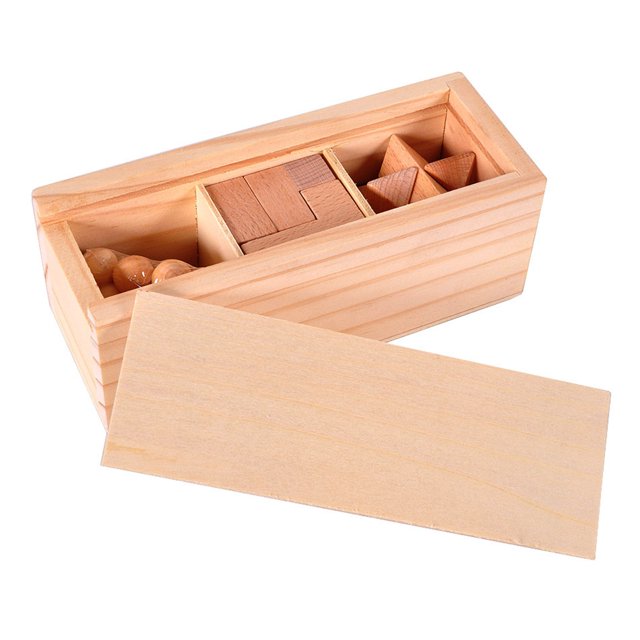 3 unids/set rompecabezas de madera para adultos niños Kongming Luban Lock 3D juego de rompecabezas entrelazados de madera juguete