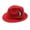 Z03Red, variant on Men's Classic Manhattan Short Brim Fedora Hat with Feather Band, Retro Gentleman Headwear Army Green