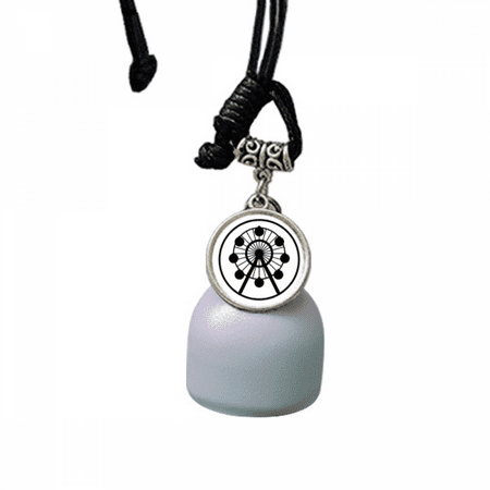 

Ferris Wheel Amusement Park Black Outline Wind Chimes Bell Car Pendant