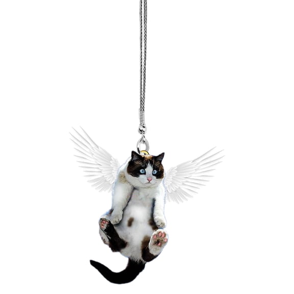 3Pcs Colorful Acrylic Car Ornament for Rear View Mirror! Usloyux Cute Cat Design Car Accessory, Decorative Car Pendant for Gift, Bling Car Decor for Vehicle