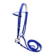 thumbnail image 5 of Juego de bridas para caballo, riendas, testera, cuerda, riendas desmontables de PVC y acero inoxidable L azul, 5 of 9