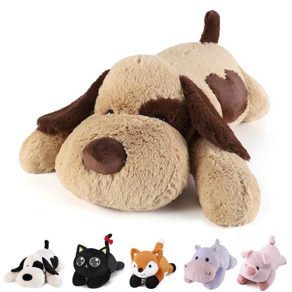 Peluche pesado con forma de perro marrón meowtastic, 2 kg, 56 cm