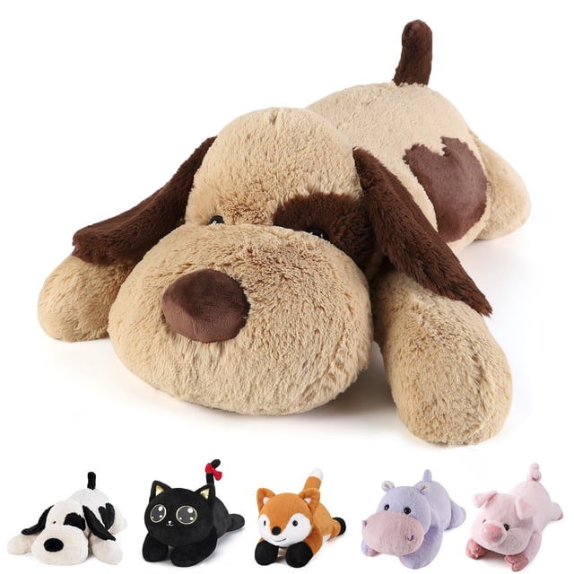 Peluche pesado con forma de perro marrón meowtastic, 2 kg, 56 cm