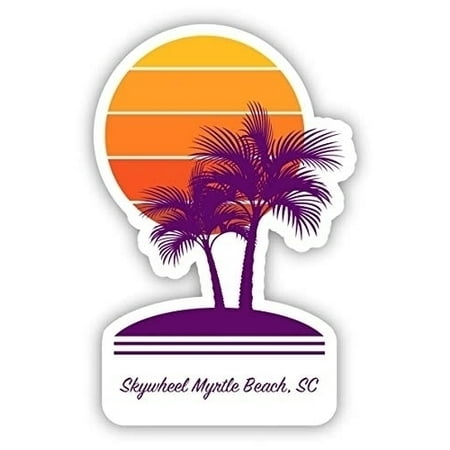 

R and R Imports Skywheel Myrtle Beach South Carolina Souvenir 4 Inch Fridge Magnet Palm design