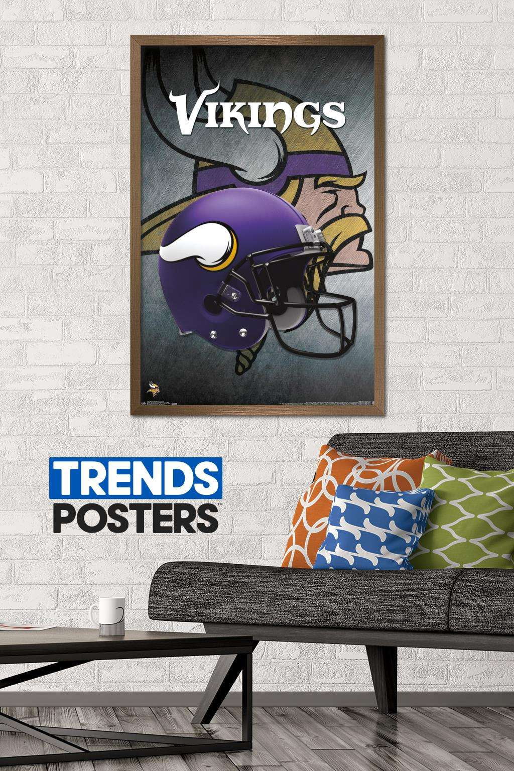 NFL Minnesota Vikings - Helmet 16 Wall Poster, 22.375" x 34", Framed