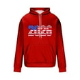 thumbnail image 4 of Mens Hoodies Long Sleeve Drawstring 2026 Print Happy-New-Year Pullover Tops Loose Stylish Sweatshirts With Pocket (XL, Red-I), 4 of 5
