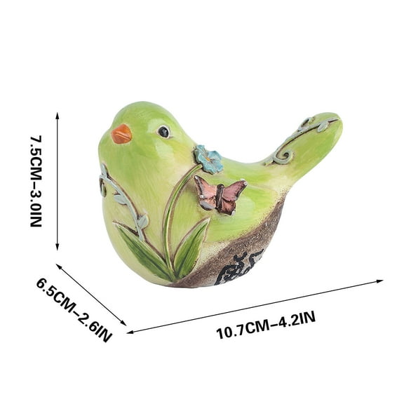 Zmeidao Resin Bird Statues Hand-Painted Birds Figurines Bird Statue Shelf Decor Funny Sculpture Garden Ornaments Tabletop Figurine Decor Yard Art Figurines Bird