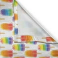 thumbnail image 3 of Ambesonne Ice Cream Kitchen Curtains, Orange Rainbow Flavor, 55"x39", Multicolor, 3 of 3