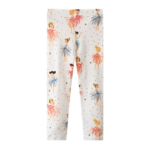 OJSFQUFP Girls Pants Girls Toddlers' Leggings Fashion Stretch Pants Comfortable Bottoms Cute Girls Pants Uniform Pants for Girls White C