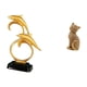 thumbnail image 5 of Figura de delfín, estatua de gato, adorno de escritorio de resina, escultura decorativa moderna, base lisa, ideal para regalar, decoración del hogar., 5 of 8
