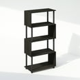 thumbnail image 3 of Furinno Reed 5-Tier S-Shaped Bookcase, Bookshelf, Espresso, 3 of 6