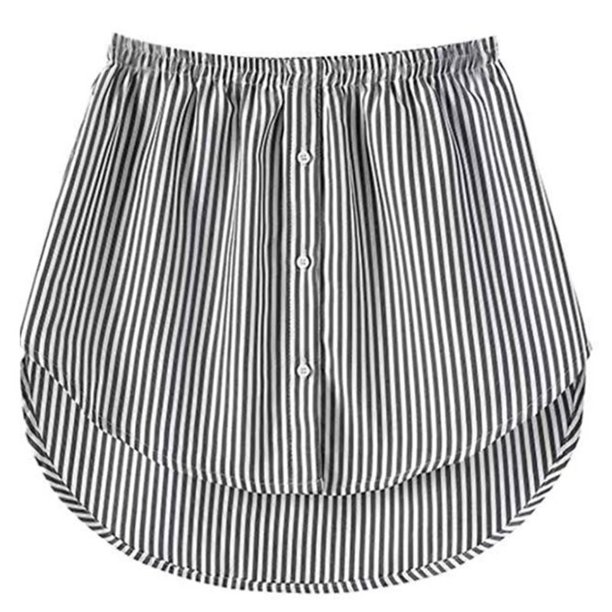 Falda de algodón con dobladillo desmontable para mujer, camisa falsa con cola, elástica, Irregular, a la moda, novedad de 2023