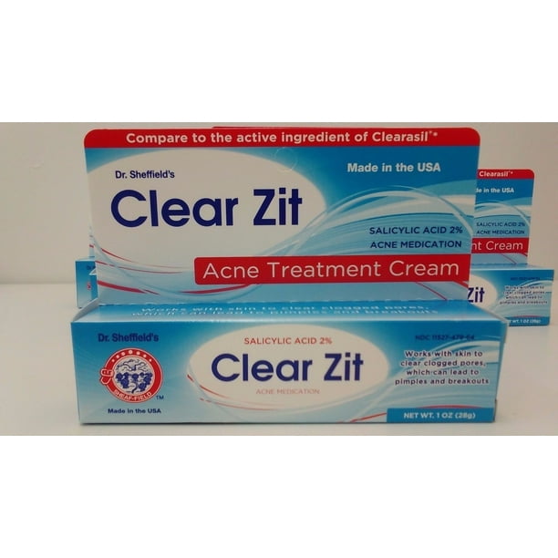 Dr. Shefflied's Clear Zit Acne Treatment Cream, 1 Oz. - Walmart.com