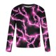 thumbnail image 4 of Blusas y camisas de manga larga con cuello redondo para hombre Camisa con estampado de luces Cuello redondo Manga larga Jersey Camiseta estampada Blusa para hombre Blusa, 4 of 5