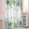 thumbnail image 5 of Shower Curtain Green Leaves Watercolor Shower Curtains for Bathroom Decor, Waterproof Polyester Shower Curtain Set with Hooks, Extra Long 72" x 84" Leaf Plant, 5 of 9