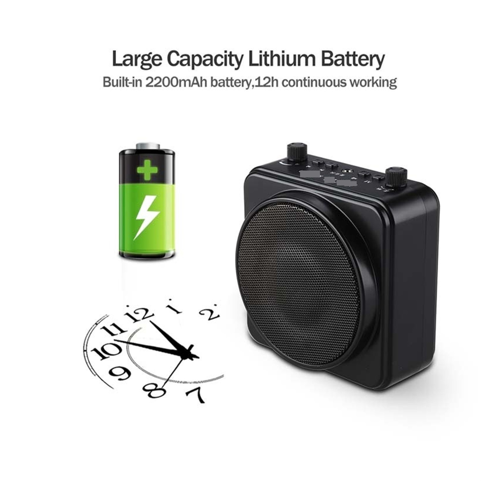 22W Portable Wireless Blue-tooth Voice Amplifier Headset Microphone 2200mA Amplifier Speaker Voice Booster ,Easy to Operate