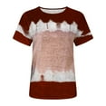 thumbnail image 3 of PATLOLLAV Summer Ladies Tops Womens Loose Blouse Tiy-Dye Print Round Neck Tshirt Print Tops, 3 of 6