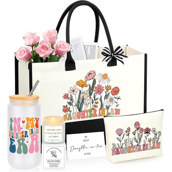 Daughter in Law Gifts, Mothers Day Christmas Valentines Gifts for Daughter in Law Gift Ideas Basket Set of 5