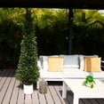 thumbnail image 5 of Nearly Natural 6ft. UV Resistant Artificial Cedar Tree in Decorative White Planter (Indoor/Outdoor), 5 of 7