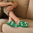 thumbnail image 4 of Psesaysky Dinosaurs Green Print Closed Toe House Slippers for Woman Men Soft Cotton Indoor Slippers Comfortable Slip On Bedroom Shoes, Size 12-13, 4 of 7