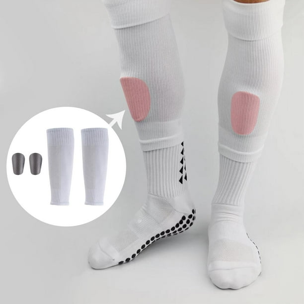 2 uds Mini espinilleras de fútbol Cola equipo de protección con calcetines Mini fútbol S