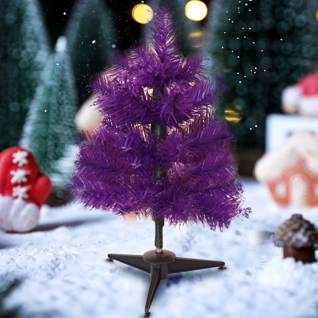 Juego de árbol de Navidad pequeño blanco de 60 cm, mini árbol de Navidad, decoración para mesa, escaparate, suministros de decoración navideña