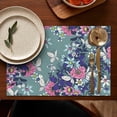 thumbnail image 5 of Pioneer Flower Floral Print Pattern Summer Placemats Table Placemats Set Of 4-Linen Kitchen Washable Placemats Table Mats 12x18 Inch Non-Slip Heat Resistant, 5 of 6