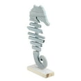 thumbnail image 2 of 11.5" Cape Cod Inspired Table Top Blue and White Seahorse Decoration, 2 of 3