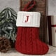 thumbnail image 1 of Initial Alphabet Christmas Stockings 7inch Letter Personalised Xmas Stocking Letter Personalised Xmas Stocking 26 Soft Stockings Decorations For Family Party, 1 of 2