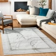 thumbnail image 3 of Grey Marble Area Rugs for Living Room Washable Rugs Boho Moroccan Area Rug Soft Neutral Geometric Bohemian Carpet Distressed Indoor Rug for Bedroom Dining Room Office Foldable Nonslip Rug, 3 of 9