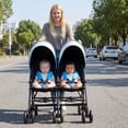 thumbnail image 4 of Costway Foldable Twin Baby Double Stroller Kids Ultralight Umbrella Stroller Pushchair Navy, 4 of 10