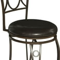 thumbnail image 3 of Linon Circles Full Back Wood Bar Stool, 30" Seat Height, Distressed Brown Finish with Brown Fabric, 3 of 5