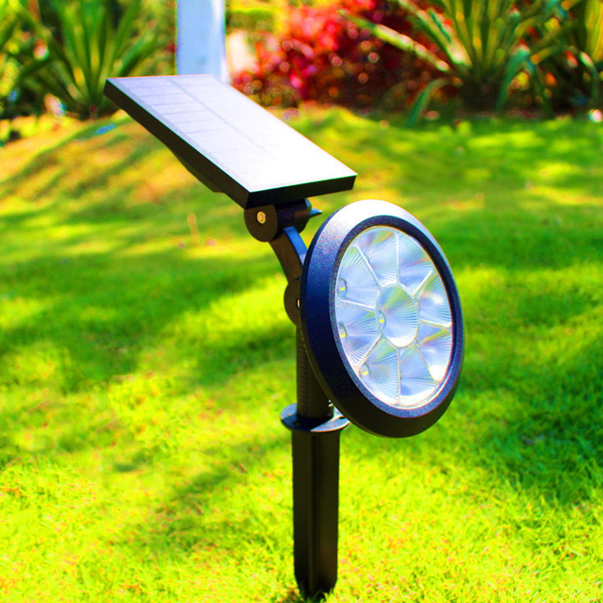 9 LED Colorful Solar Powered Lights LED Waterproof Solar Outdoor Stake