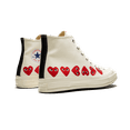 thumbnail image 3 of CONVERSE MENS Chuck 70 Hi "Comme Des Gar&ccedil;ons PLAY / Multi Hearts White" 162972C 162972C from Stadium Goods, 3 of 6