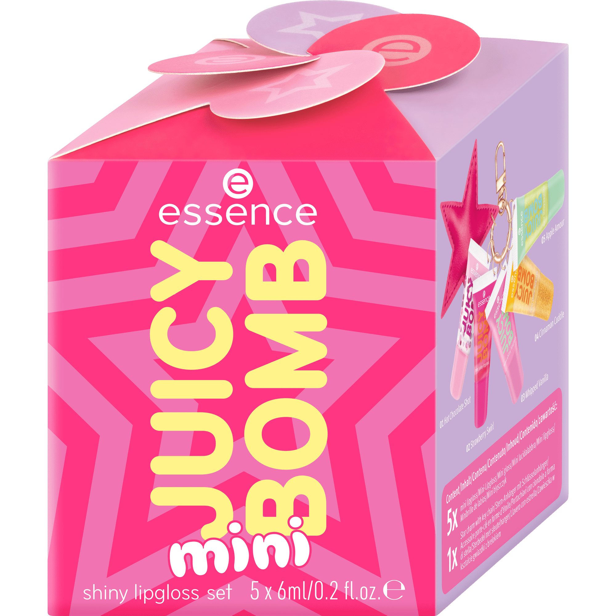 essence JUICY BOMB mini shiny lipgloss set 01 Holiday Happiness