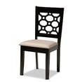 thumbnail image 3 of Baxton Studio Henry Modern and Contemporary Sand Fabric Upholstered and Dark Brown Finished Wood 5-Piece Dining Set, 3 of 8