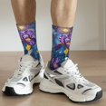 thumbnail image 6 of Rateoe Cosmic Purple Irises for Women Casual Calf Socks - Cute Crew Socks - Thin Soft Above Ankle Socks Size 5-11, 6 of 6